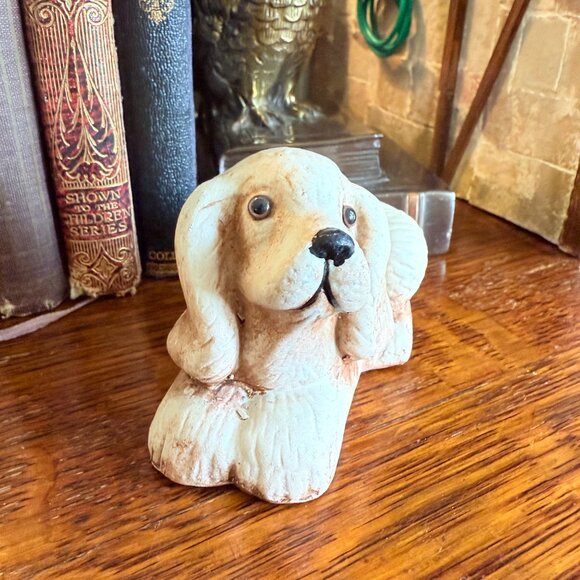 Vintage Porcelain Dog with Glass eyes - Picture 6 of 13